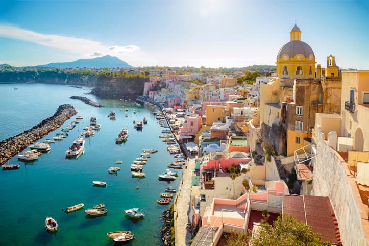 Panorama incantevole di Procida